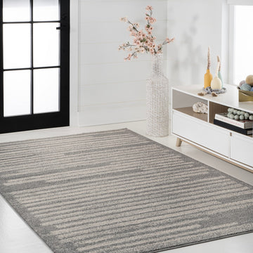 Khalil Modern Berber Stripe Area Rug